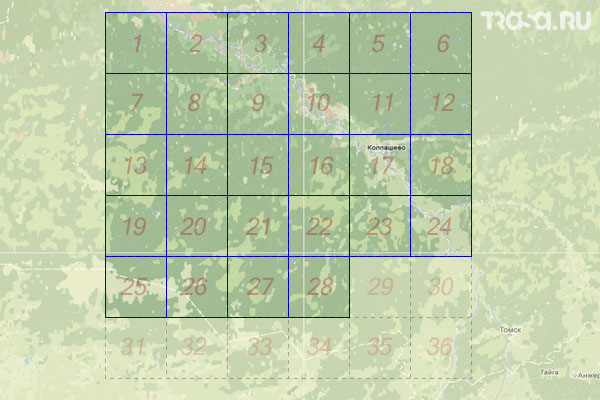 Набор топографических карт квадрата O-44 - Trasa.ru