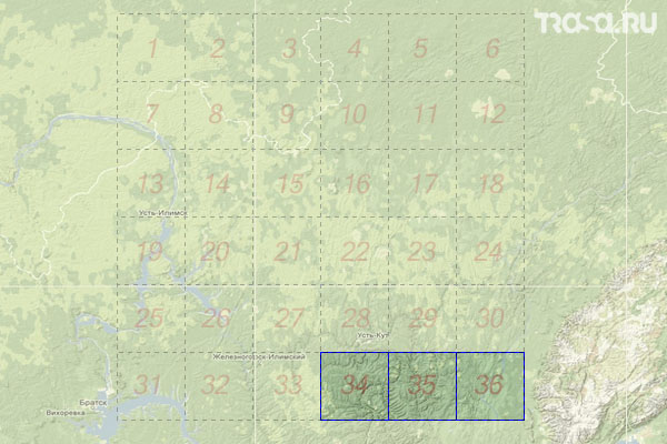 Набор топографических карт квадрата O-48 - Trasa.ru