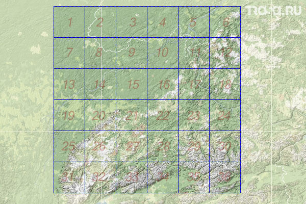Набор топографических карт квадрата O-49 - Trasa.ru