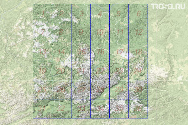 Набор топографических карт квадрата O-50 - Trasa.ru
