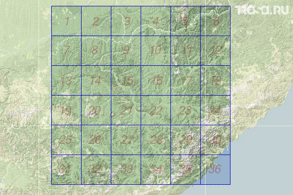 Набор топографических карт квадрата O-53 - Trasa.ru