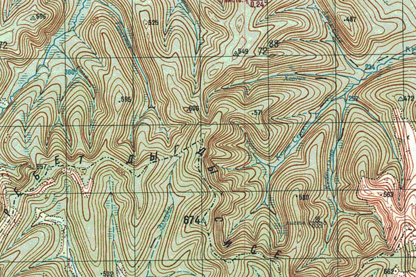 Уменьшенный фрагмент представленной топографической карты O-53-09 - Trasa.ru