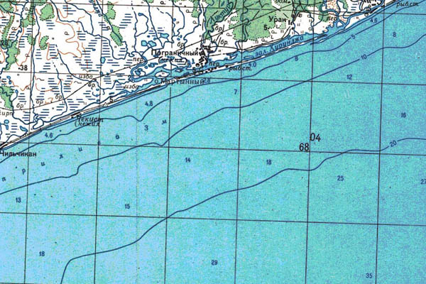 Уменьшенный фрагмент представленной топографической карты O-54-11 - Trasa.ru