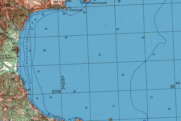 Уменьшенный фрагмент представленной топографической карты O-54-31 - Trasa.ru