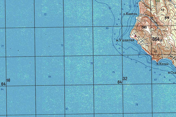 Уменьшенный фрагмент представленной топографической карты O-55-08 - Trasa.ru