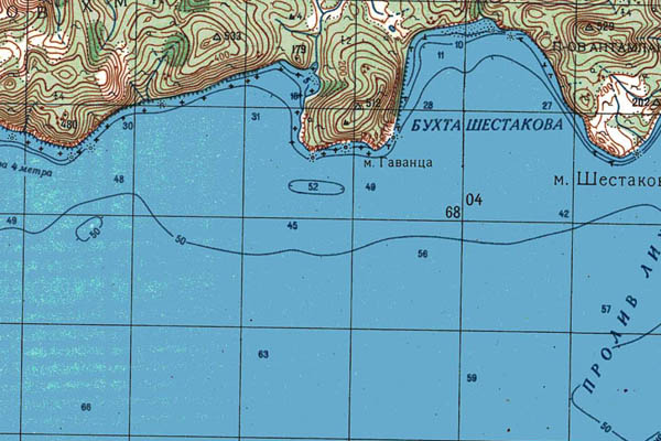 Уменьшенный фрагмент представленной топографической карты O-55-11 - Trasa.ru
