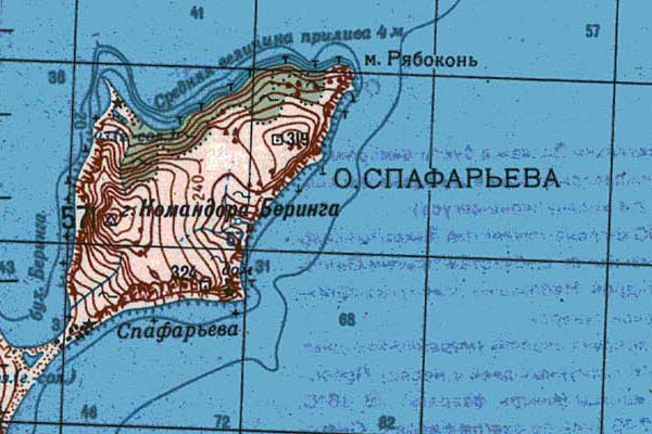 Уменьшенный фрагмент представленной топографической карты O-55-12 - Trasa.ru