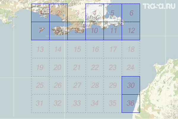 Набор топографических карт квадрата O-56 - Trasa.ru