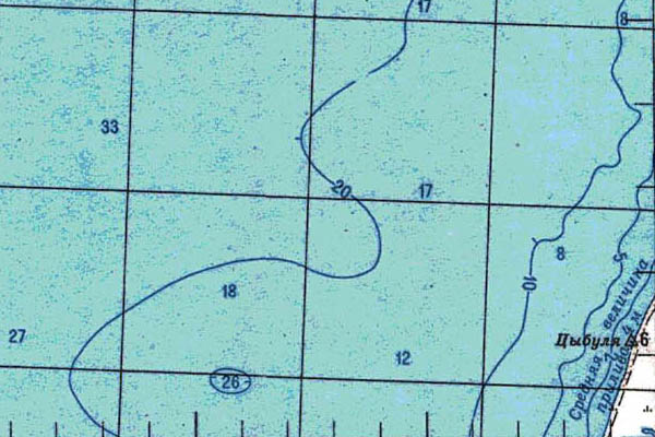 Уменьшенный фрагмент представленной топографической карты O-56-30 - Trasa.ru
