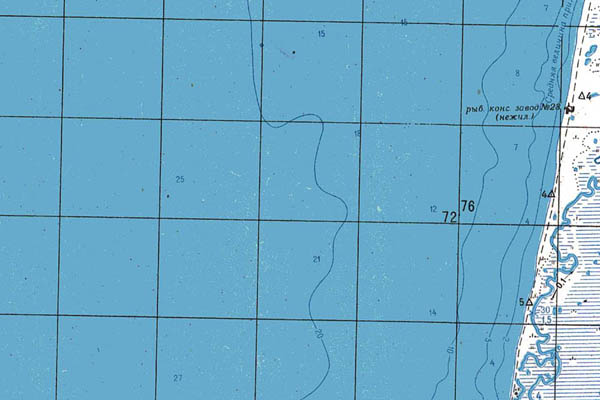 Уменьшенный фрагмент представленной топографической карты O-56-36 - Trasa.ru