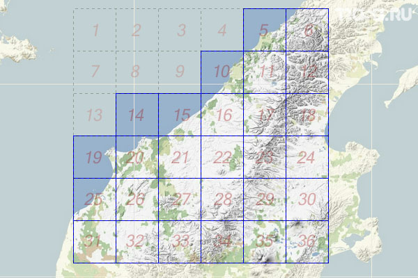 Набор топографических карт квадрата O-57 - Trasa.ru