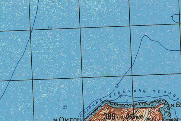 Уменьшенный фрагмент представленной топографической карты O-57-14 - Trasa.ru