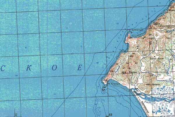 Уменьшенный фрагмент представленной топографической карты O-57-19 - Trasa.ru