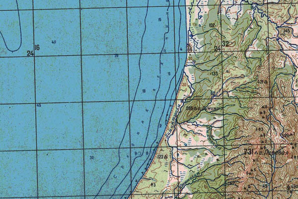 Уменьшенный фрагмент представленной топографической карты O-58-08 - Trasa.ru