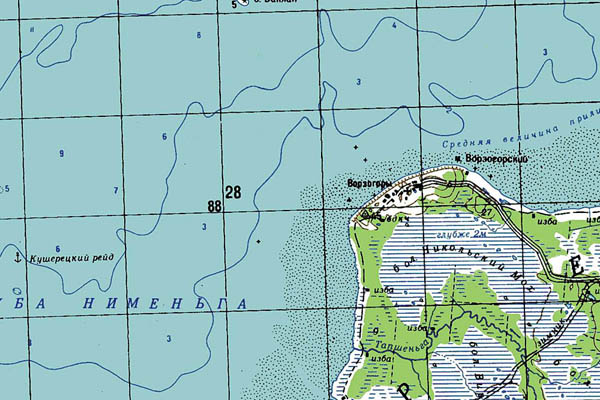 Уменьшенный фрагмент представленной топографической карты P-37-01_02 - Trasa.ru