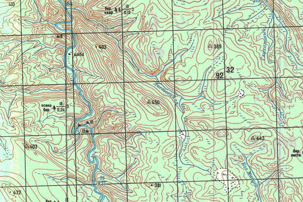 Уменьшенный фрагмент представленной топографической карты P-46-25_26 - Trasa.ru