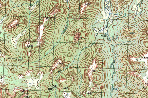 Уменьшенный фрагмент представленной топографической карты P-47-11_12 - Trasa.ru
