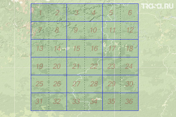 Набор топографических карт квадрата P-48 - Trasa.ru