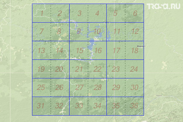 Набор топографических карт квадрата P-49 - Trasa.ru