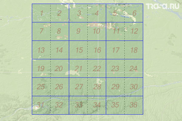 Набор топографических карт квадрата P-51 - Trasa.ru