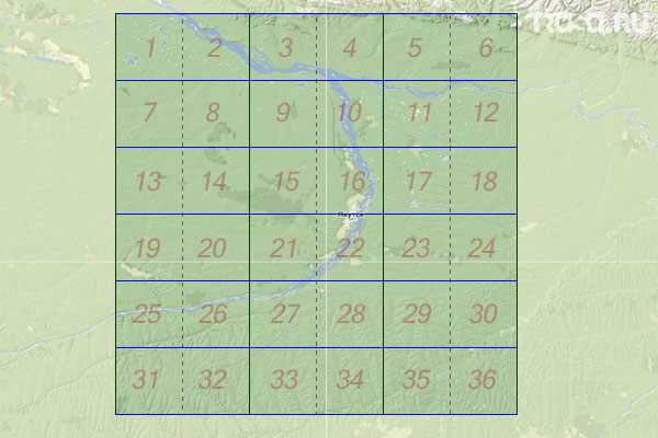 Набор топографических карт квадрата P-52 - Trasa.ru
