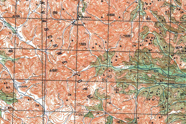 Уменьшенный фрагмент представленной топографической карты P-56-23_24 - Trasa.ru