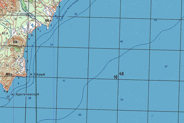 Уменьшенный фрагмент представленной топографической карты P-56-35_36 - Trasa.ru