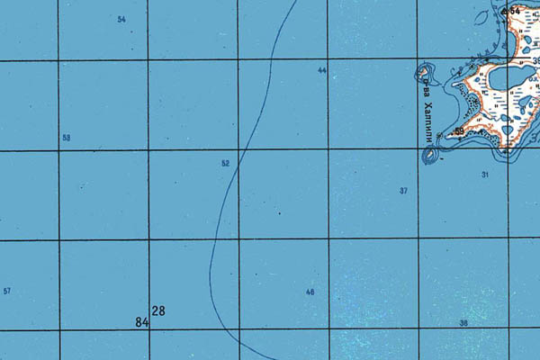Уменьшенный фрагмент представленной топографической карты P-57-27_28 - Trasa.ru