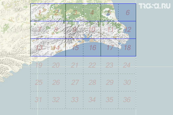 Набор топографических карт квадрата P-60 - Trasa.ru