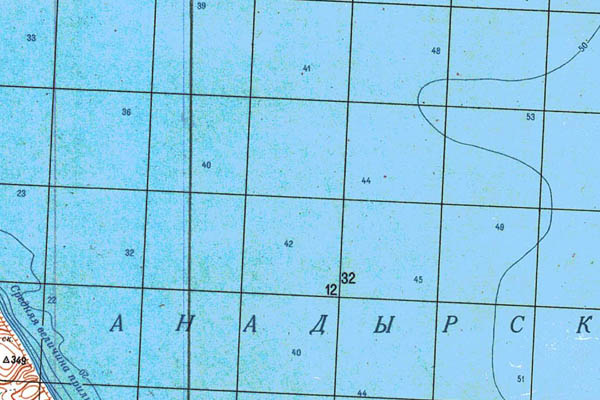 Уменьшенный фрагмент представленной топографической карты P-60-11_12 - Trasa.ru