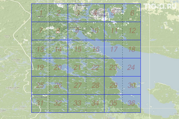Набор топографических карт квадрата Q-36 - Trasa.ru