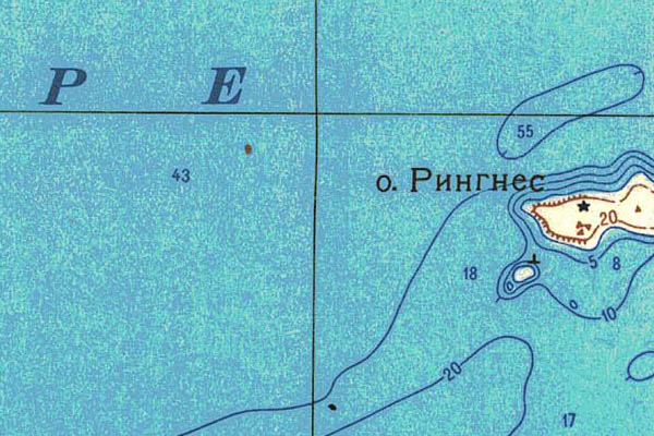 Уменьшенный фрагмент представленной топографической карты S-45-03_04 - Trasa.ru