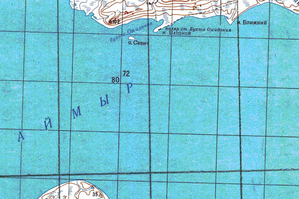 Уменьшенный фрагмент представленной топографической карты S-47-17_18 - Trasa.ru