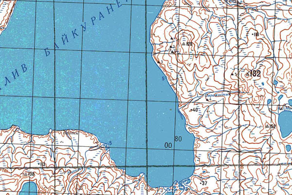 Уменьшенный фрагмент представленной топографической карты S-47-23_24 - Trasa.ru