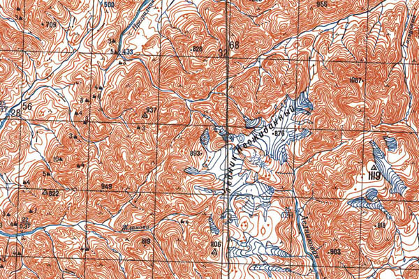 Уменьшенный фрагмент представленной топографической карты S-48-05_06 - Trasa.ru