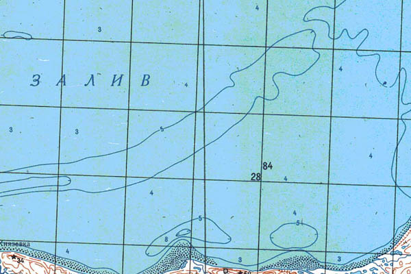 Уменьшенный фрагмент представленной топографической карты S-48-29_30 - Trasa.ru