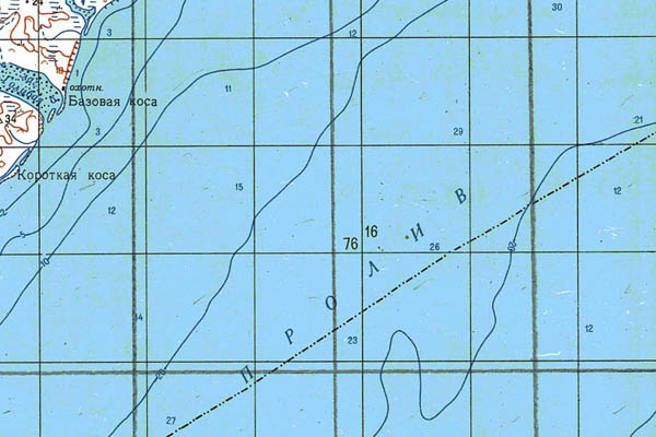 Уменьшенный фрагмент представленной топографической карты S-49-15_16 - Trasa.ru