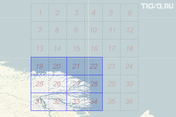 Набор топографических карт квадрата S-52 - Trasa.ru