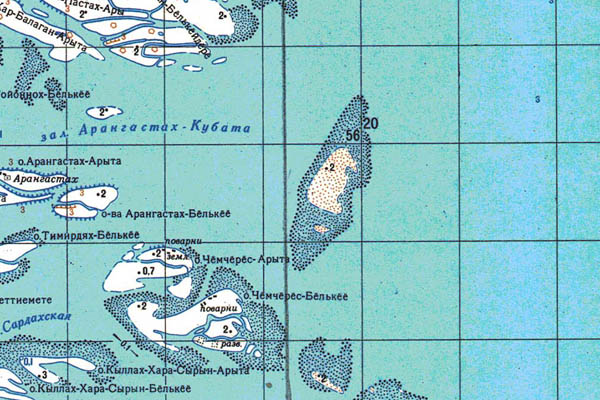 Уменьшенный фрагмент представленной топографической карты S-52-33_34 - Trasa.ru