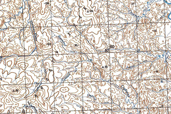 Уменьшенный фрагмент представленной топографической карты S-54-07_08 - Trasa.ru