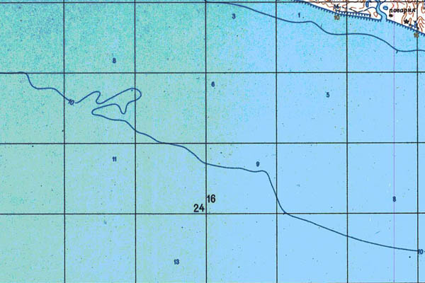 Уменьшенный фрагмент представленной топографической карты S-54-27_28 - Trasa.ru