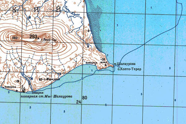 Уменьшенный фрагмент представленной топографической карты S-54-29_30 - Trasa.ru