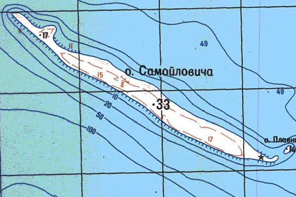 Уменьшенный фрагмент представленной топографической карты T-46-07_08_09 - Trasa.ru