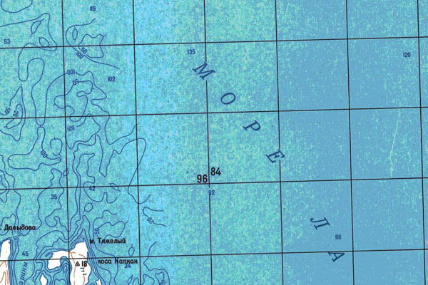 Уменьшенный фрагмент представленной топографической карты T-48-07_08_09 - Trasa.ru