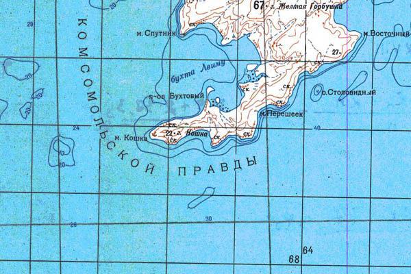 Уменьшенный фрагмент представленной топографической карты T-48-28_29_30 - Trasa.ru